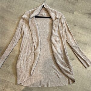 Barefoot Dreams Cozy Beige Open Front Sweater